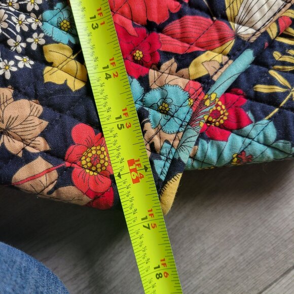 Vera Bradley Large Versailles Quilted Floral Shoulder Bag With Pockets & Vibrant - Picture 6 of 8